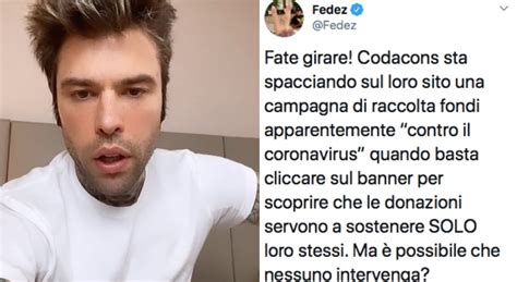 Fedez Scontro Con Il Codacons Vogliono Bloccare La Raccolta Fondi