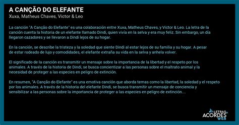 Xuxa A Canção Do Elefante - Significado de la canción A Canção do Elefante de Xuxa, Matheus Chaves ...