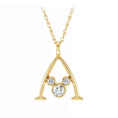 Adults Jewelry And Watches Mickey Mouse Gold And Diamond Necklace Aulani A Arthur Babbitt