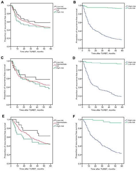 Kaplan Meier Rfs Curves Stratified By The Eortc Recurrence Risk