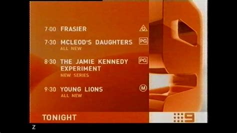 Channel Nine Wednesday Themed Lineup And Ident 25 9 2002 YouTube