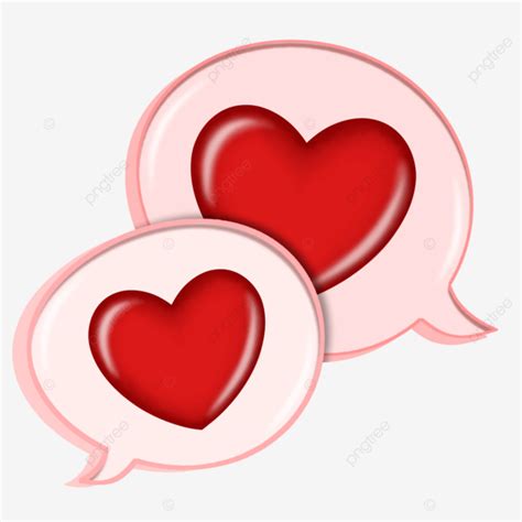 Love Bubble Speech With Red Heart Speech Bubbles Love Text Box Png