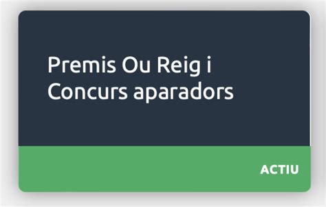 Obertes Les Votacions Del Premi Ou De Reig I Del Concurs D