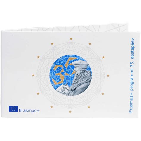 2 Euro Gedenkmünze Estland 2022 St 35 Jahre Erasmus Coincard