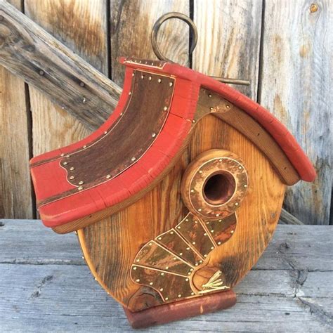 Painted Birdhouse Recycled Handmade Wedding Gift 3987 Etsy Bird