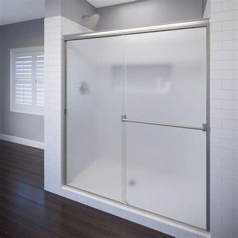 Basco Classic 47 In X 70 In Semi Frameless Sliding Shower Door In