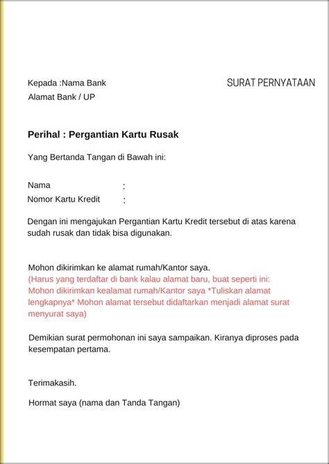 Contoh Surat Pernyataan Tidak Ada Perubahan Data Surat Pernyataan