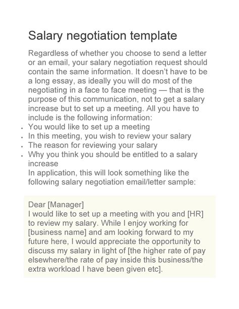 49 Best Salary Negotiation Letters, Emails & Tips ᐅ TemplateLab