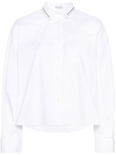 Brunello Cucinelli Monili Chain Poplin Shirt Farfetch