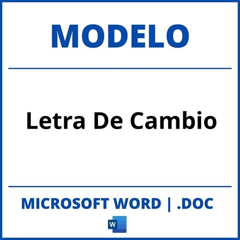 Total Imagen Modelo De Letra De Cambio Para Rellenar En Word