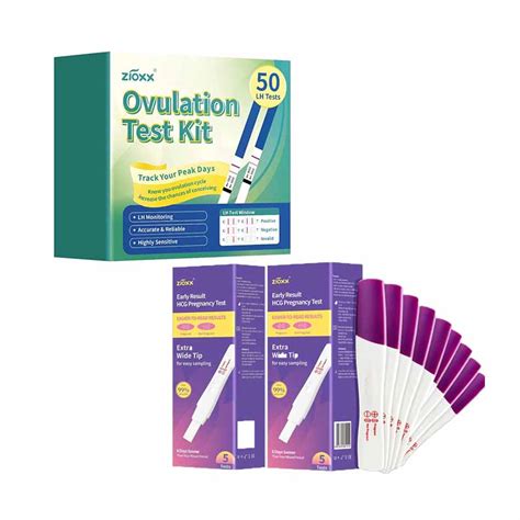 Zioxx One Step Pregnancy Tests 10 And Ovulation Tests 50 Women Fert