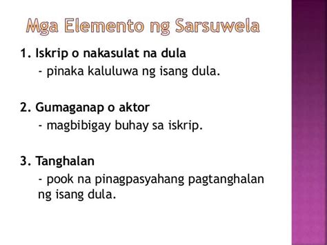 Kahulugan At Elemento Ng Sarsuwela - Mobile Legends