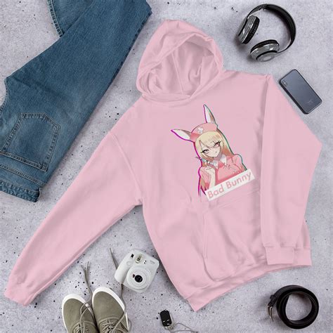 Bad Bunny Anime Bunny Girl Aesthetic Hoodie My Nerdy Needs