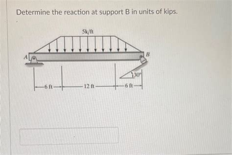 Solved Determine The Reaction At Support B In Units Of Ki