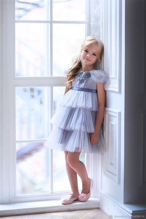 Dress tulle fancy girls Pretty flower – купить на Ярмарке Мастеров ...