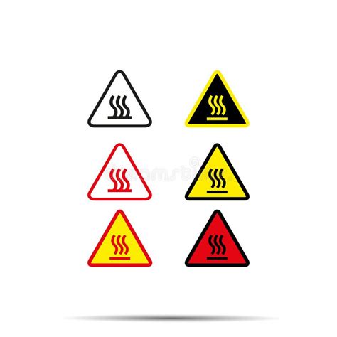 Caution Hot Vector Sign Stock Vector Illustration Of Illustration