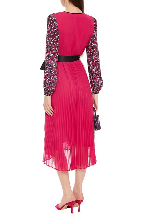 Diane Von Furstenberg Ariadne Georgette And Printed Silk Crepe De Chine