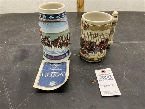 Collectible Budweiser Steins Live And Online Auctions On