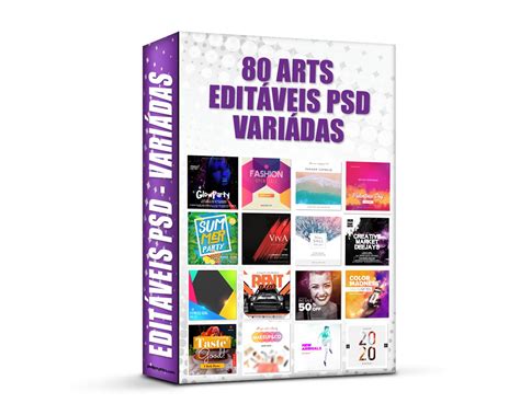 PACK MÍDIA VARIADAS 80 ARTES EDITÁVEIS PSD no Elo7 DK Art Visual