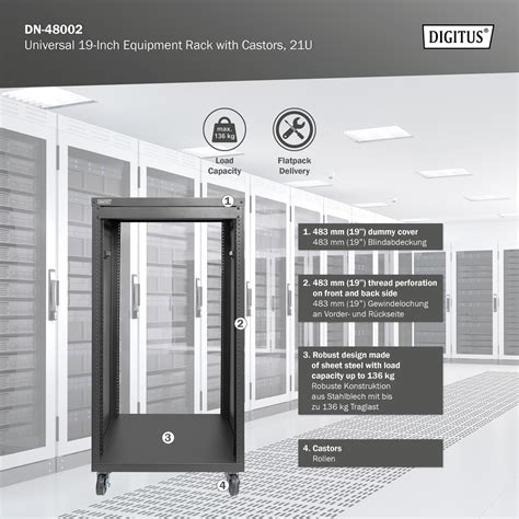 Digitus By Assmann Shop Universal Inch Equipment Rack With Castors