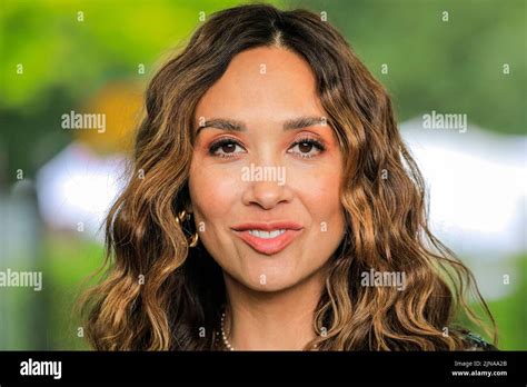 Myleene Klass Singer Musician And Tv Presenter Close Up Of Face Smiling Chelsea Flower Show