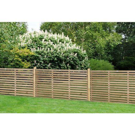 Forest 6 X 3 Pressure Treated Contemporary Slatted Fence Panel Pack