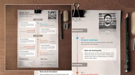 Tutoriel Photoshop Tuto Cr Er Un Mod Le De Cv Graphique Pour Vos