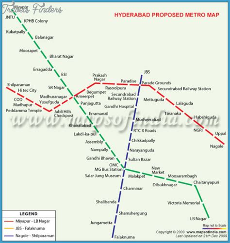 Hyderabad Metro Map - TravelsFinders.Com