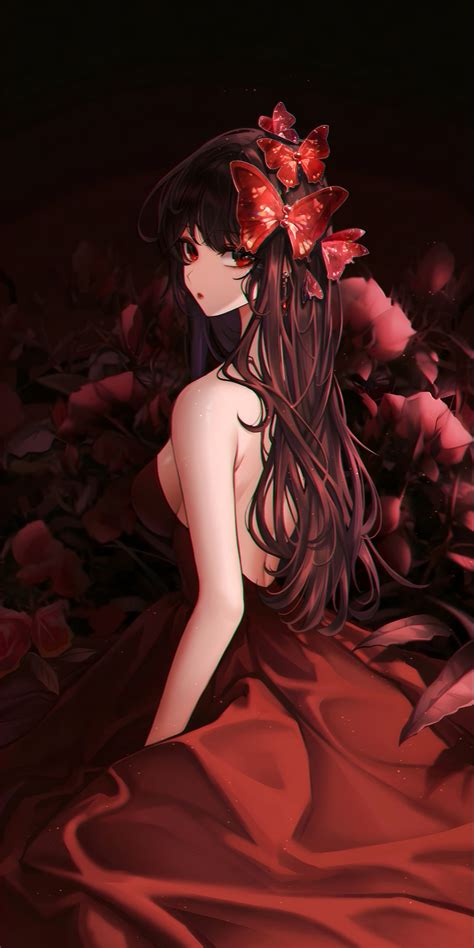 Red Dress [Original] (2400x4800) : r/Animewallpaper