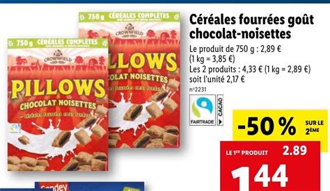 Promo Céréales Fourrées Goût chez Lidl