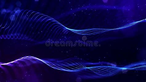 K Looped Science Fiction Particle Background With Bokeh And Light