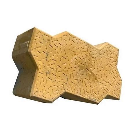 Yellow Concrete Zig Zag Paver Block Mm At Rs Piece In Athgarh