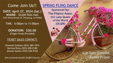 Spring Fling Dance Sponsored By The Filipino Association Our Lady