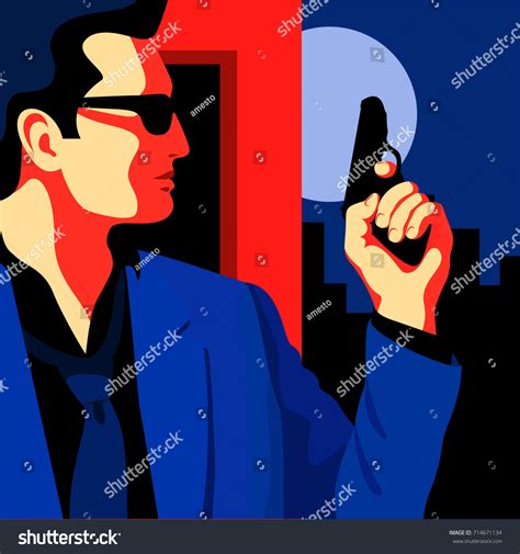 Detective Secret Agent Spy Security Guard Vetor Stock Livre De