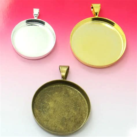 Wholesale 6Unids With Inner 25mm Silver Gold Antique Bronze Plated