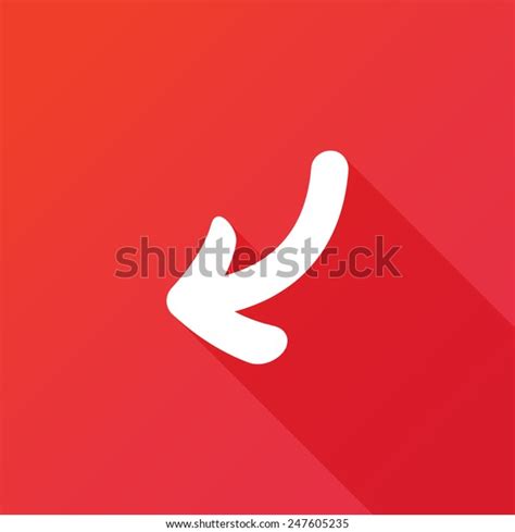 Left Down Arrow Curve Icon Modern Stock Vector Royalty Free 247605235