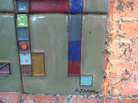 Enameled steel wall sculpture by Edgar Tafur at 1stdibs