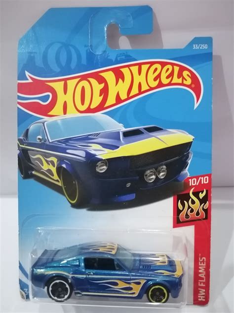 Hot Wheels 2019 HW Flames 67 Shelby GT 500 2008 Metalflake Blue