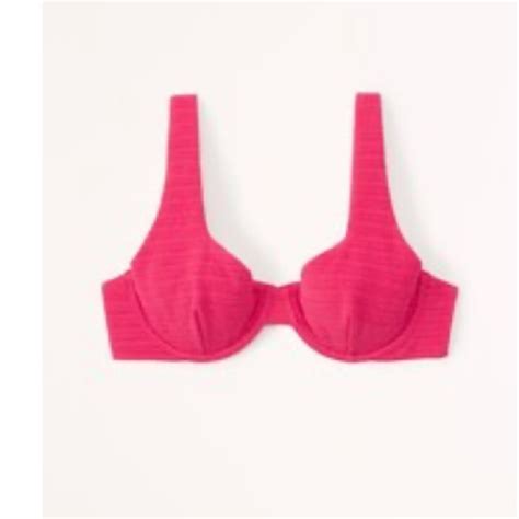 Abercrombie Fitch Swim Sheen Scrunch Underwire Bikini Top And High Cut Bikini Buttom