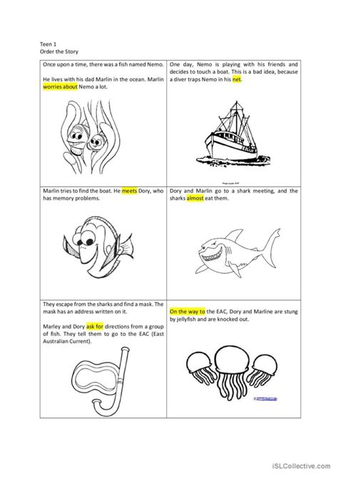 Finding Nemo Lesson Plan discussion…: English ESL worksheets pdf & doc ...