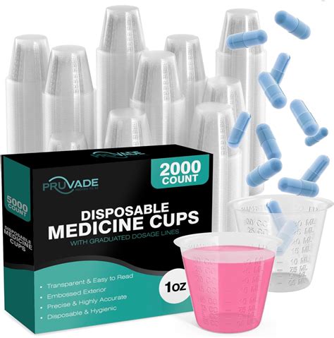 Amazon 2000 Pack 1 Oz Pruvade Disposable Medicine Cups With