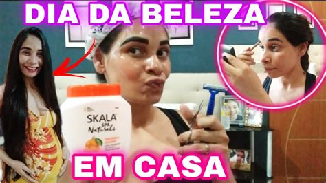 SPA DAY EM CASA FIZ UNHA CABELO SOBRANCELHAS E CUIDEI DA PELE YouTube