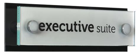 Workshop Series 8 X 2 Door Sign W Acrylic Plates Standoffs And Film Sheets Black Wall Signs