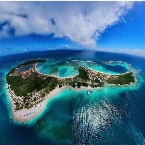 Cayo Sombrero Visto Desde El Cielo Parque Nacional Morrocoy Venezuela