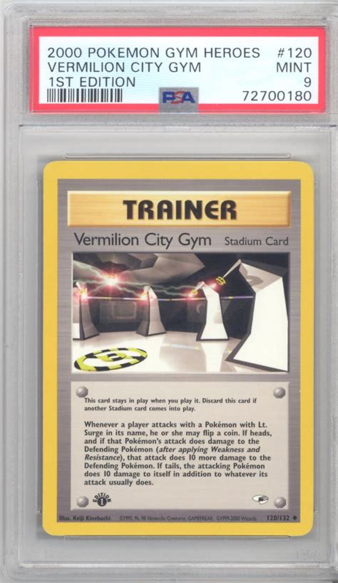 Psa Pokemon Card Gym Heroes Vermilion City Gym