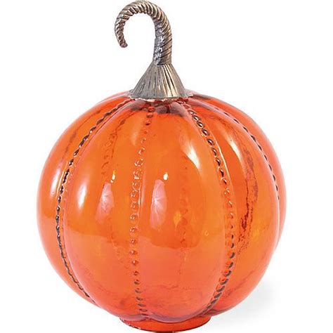 Orange Textured Glass Pumpkin Party City Glass Pumpkins Glass Pumpkin Decor Pumpkin Decorating