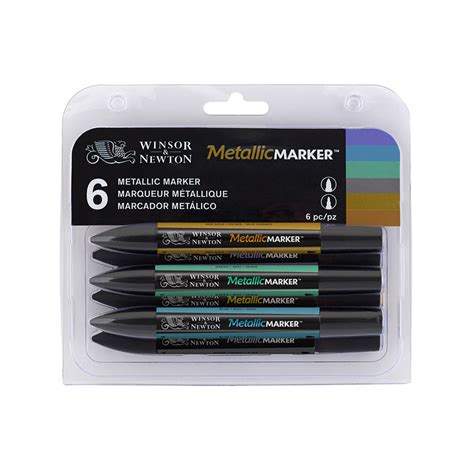 Winsor & Newton Markers Set of 6 Metallic