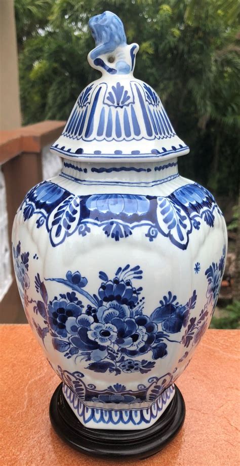 Royal Delft Ginger Jar Vase Delfts Blauw Deksel Vaas Etsy Blue