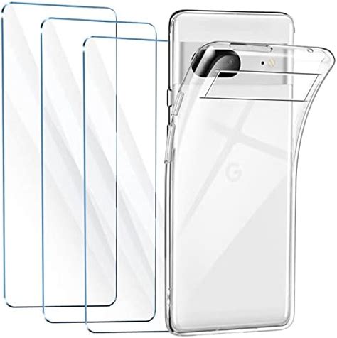 Fllao Coque Compatible Avec Google Pixel Transparente Avec Verre