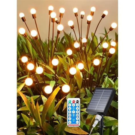 Lampe De Jardin Solaire Extérieur 4 Pièces 32 Led Lumières Solaires